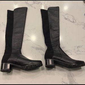 Stuart Weitzman Knee High Black Leather Boots